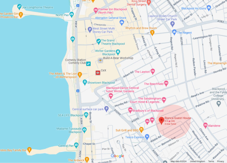 Google map of the Bianca Guest House - click on it to explore