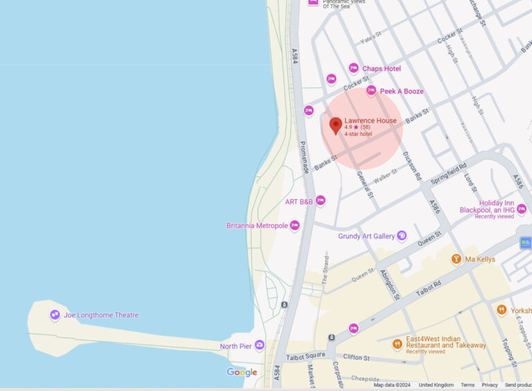 Google map showing location of Lawrence House. Click on the map to explore.
