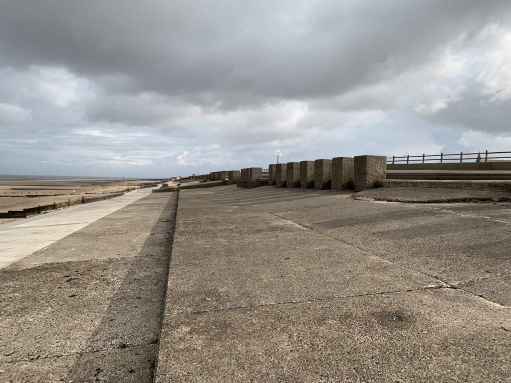 Tank Traps at Rossall Beach, between Cleveleys and Fleetwood