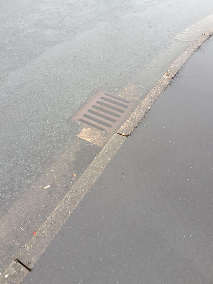 Blocked drains lead to rainwater floods