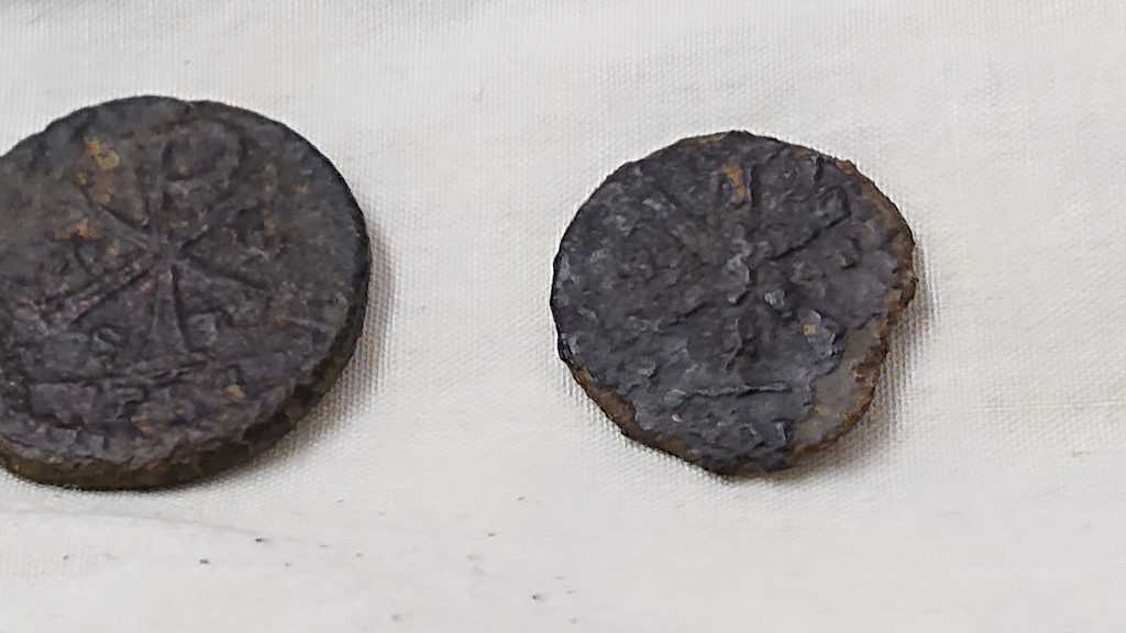 Roman coins found while metal detecting