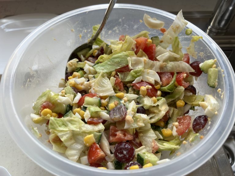 Ready prepared chopped up salad - all you have to do is serve and finish!