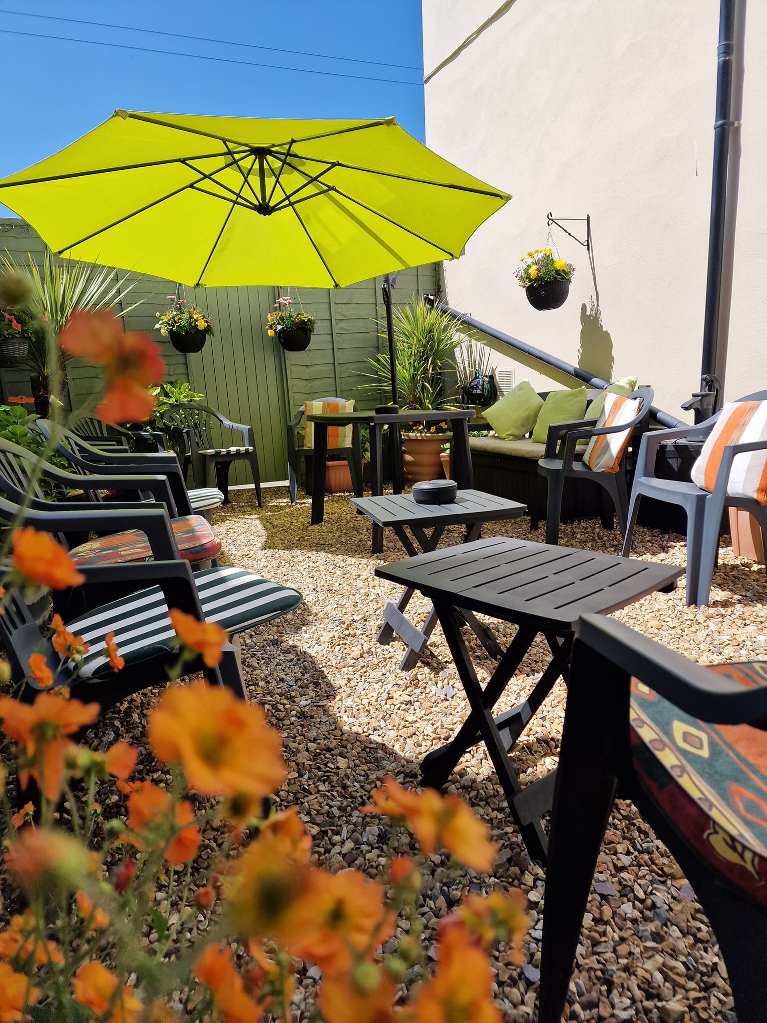 Garden area at Corona Hotel, Clifton Drive Blackpool