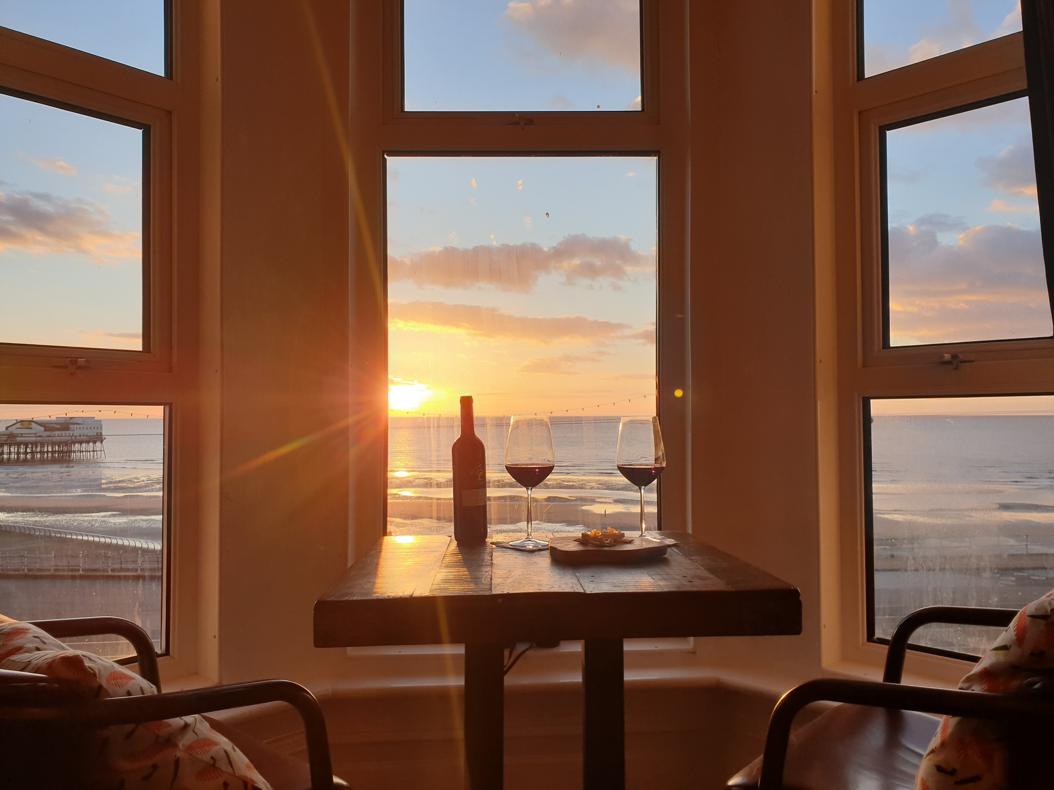 Views from Sunny Dee's self catering apartments, Blackpool promenade