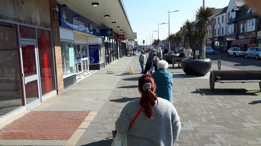 The queue for Boots 