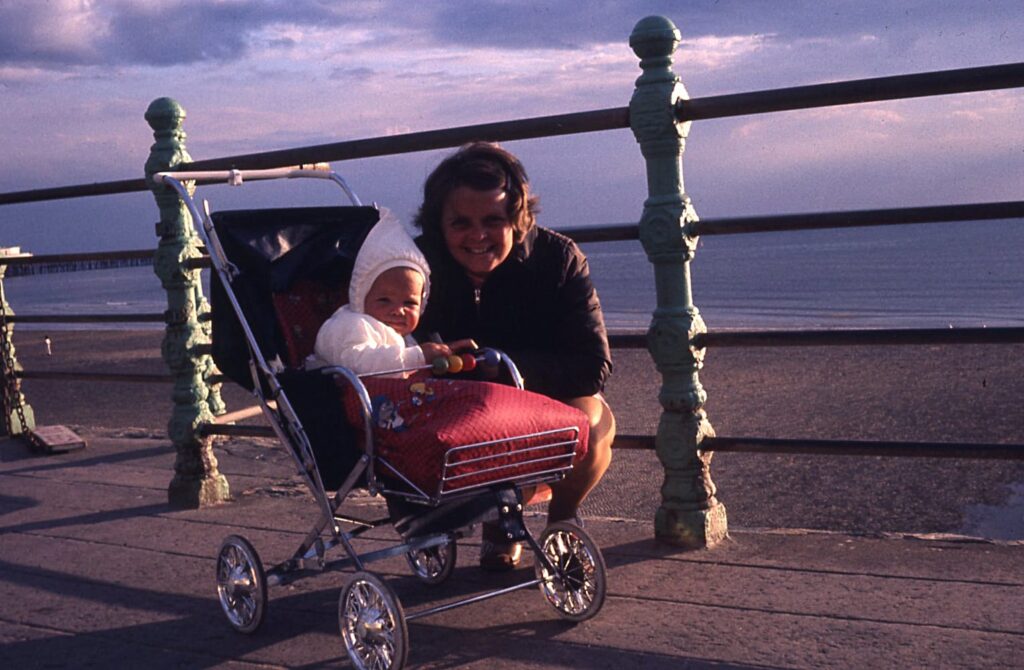Chrissie and Jane in Blackpool in 1970