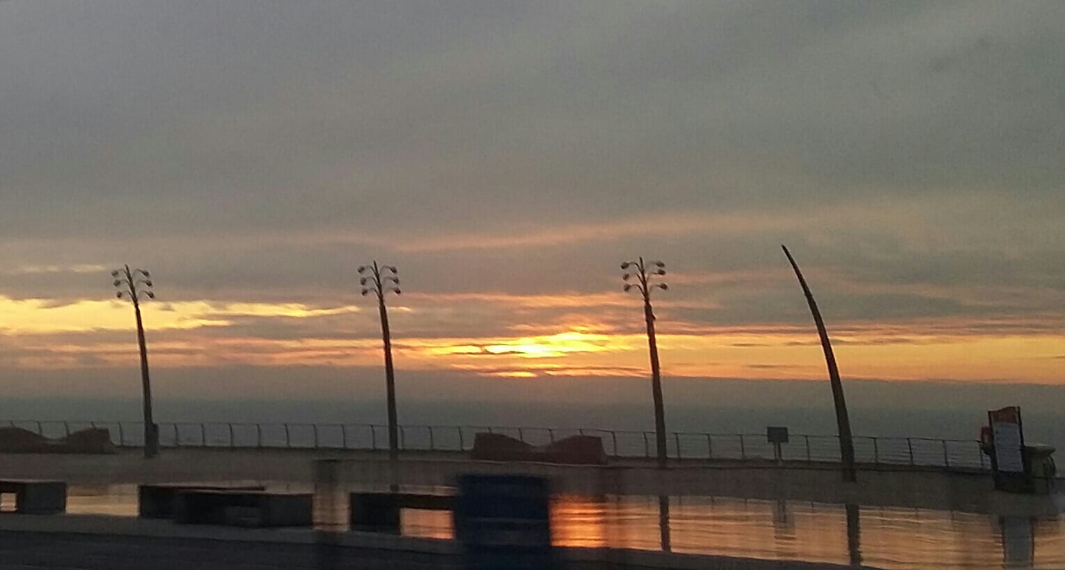Sunsets over the sea