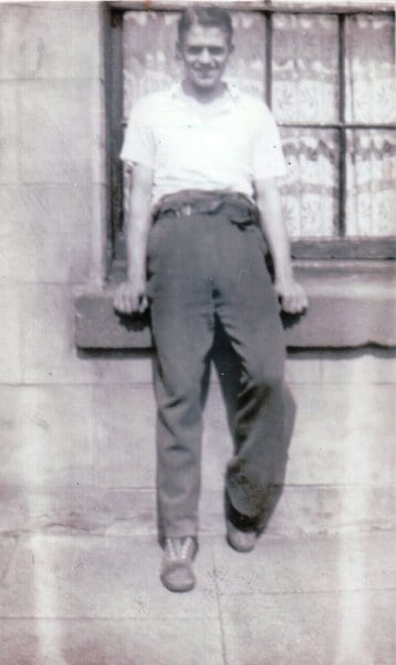 My dad as a young man, on Lundhill Row