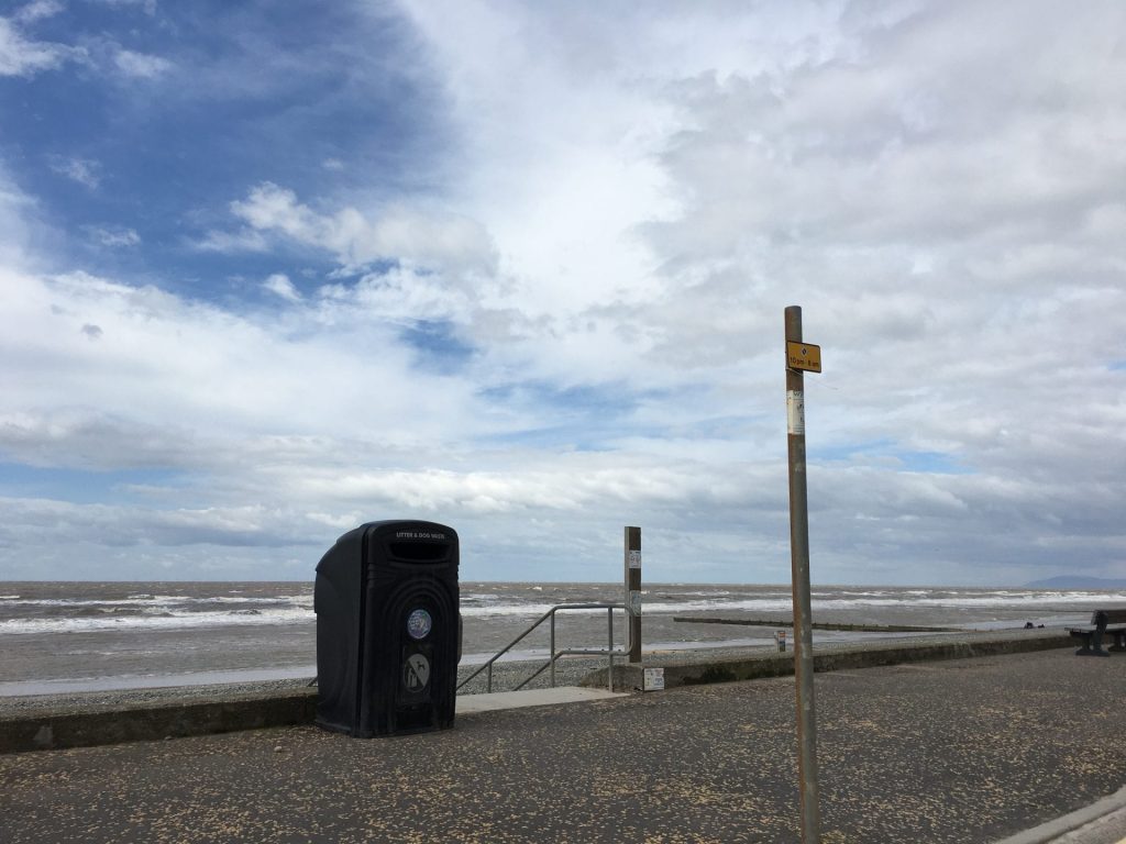 Bin at Rossall Beach Cleveleys