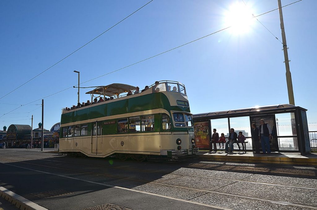 Blackpool Heritage Tram on the promenade