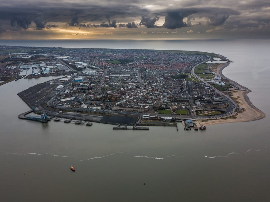 See the Fylde Coast by drone. Aerial view of Fleetwood from Christopher Verity