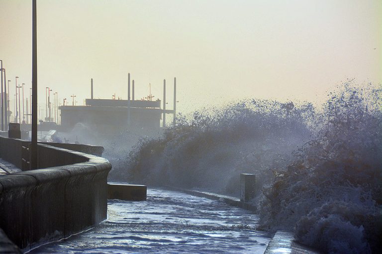 Storm and flooding at Cleveleys in January 2014