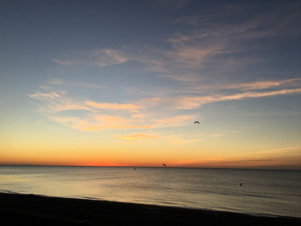 Sunset at Cleveleys on 7 January 2018. Blue Monday isn't so bad!