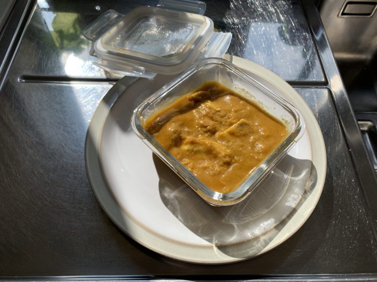 Half a curry, frozen for another day