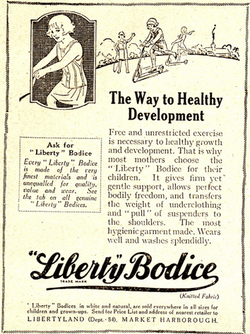 1925 advert for the Liberty Bodice