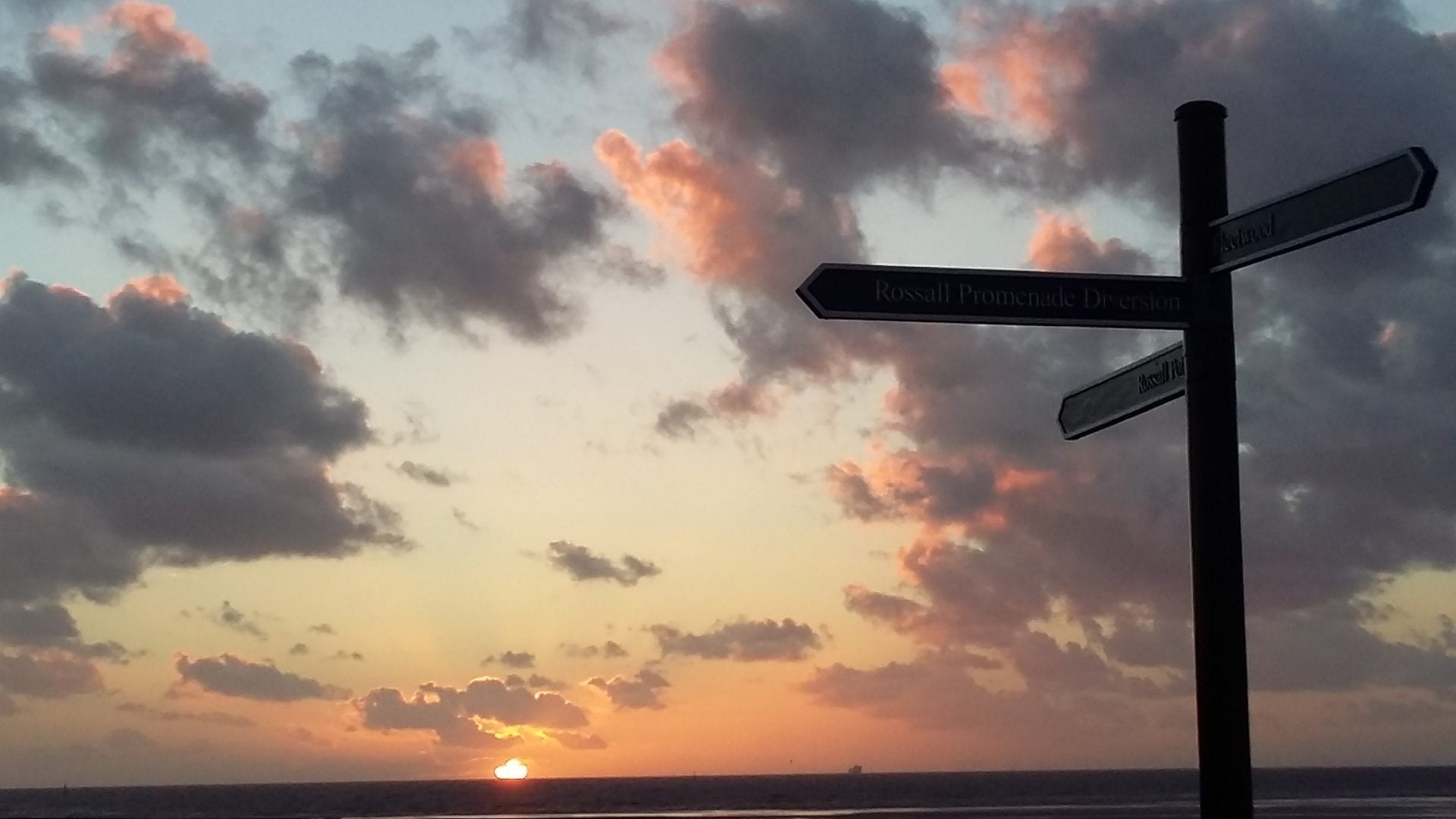 Sunsets over the sea