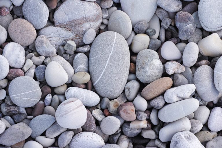 Pebbles on the beach. CLICK to play