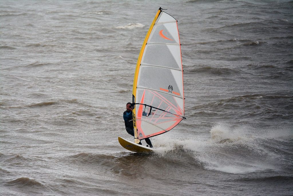 Windsurfing at Rossall Beach