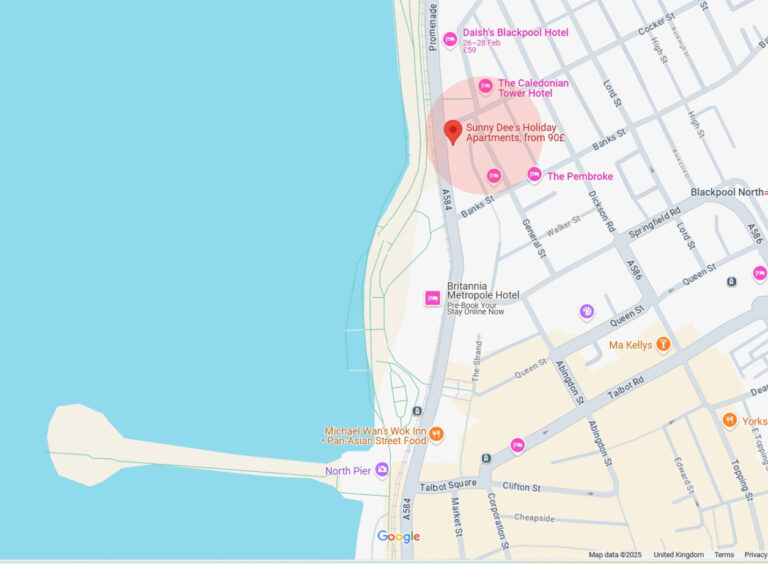 Google map showing location of Sunny Dee's. Click on it to explore