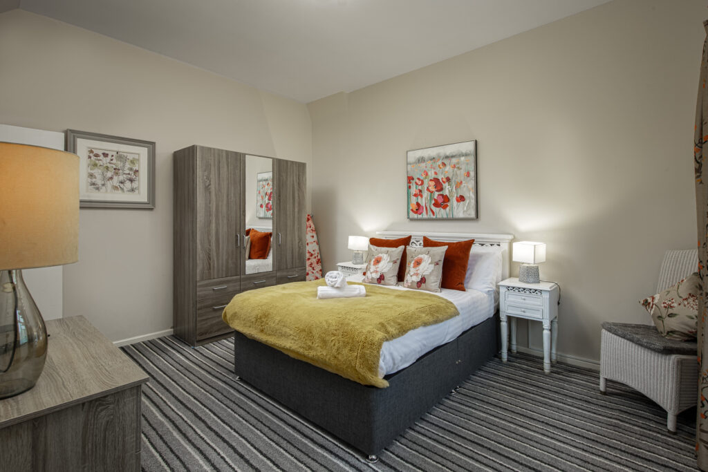 Double bedroom at Hornby Apartments