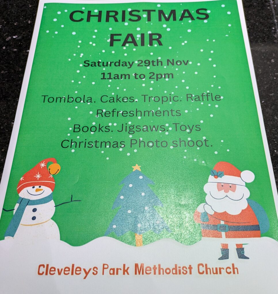 Christmas Fair at Cleveleys Park Methodist Church