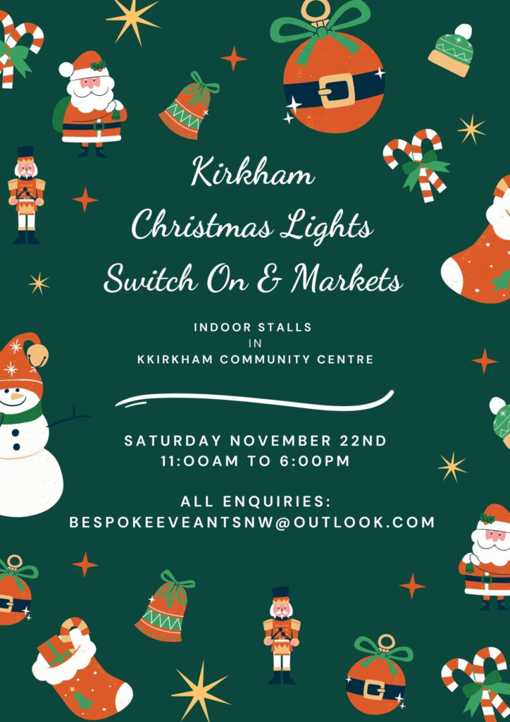Kirkham Christmas Lights Switch On