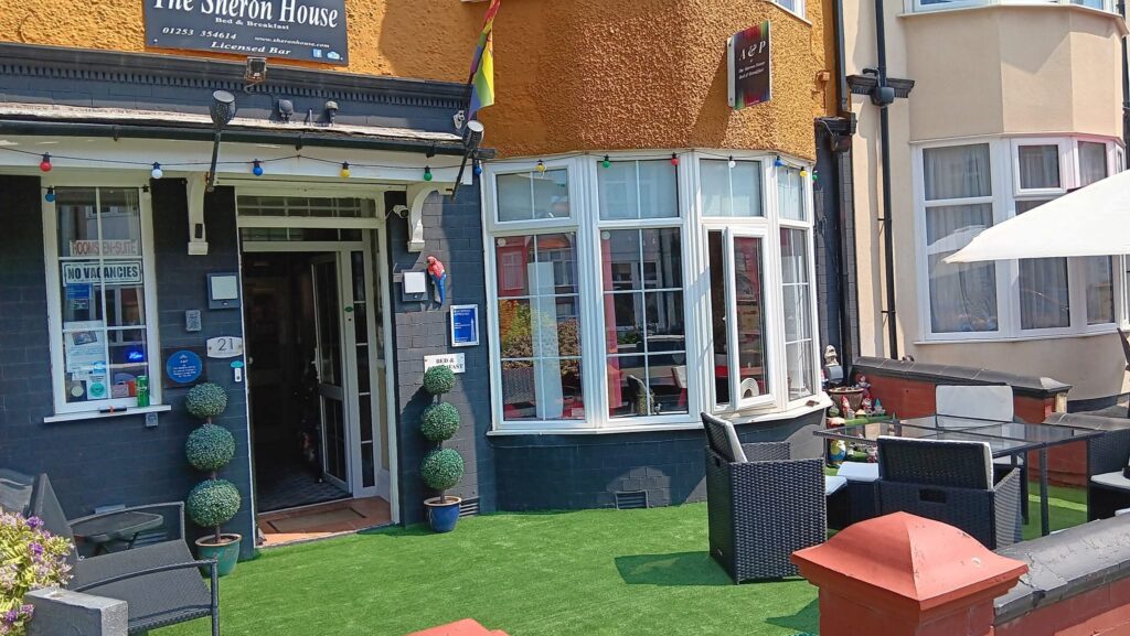 Front entrance of the A&P at The Sheron House B&B, Gynn Avenue Blackpool