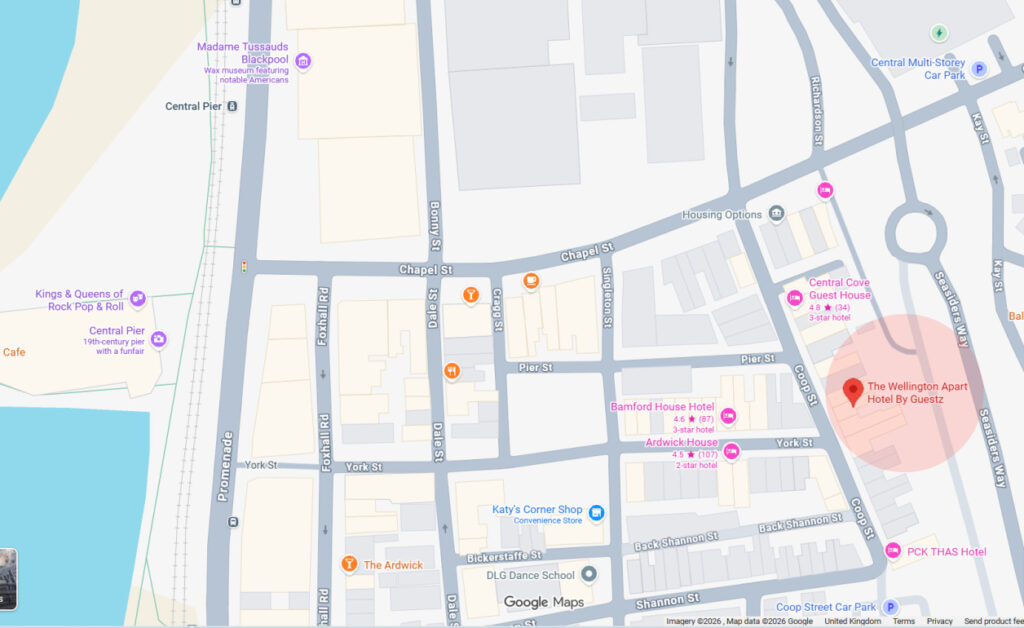 Google Map Wellington Aparthotel - click on the map to explore