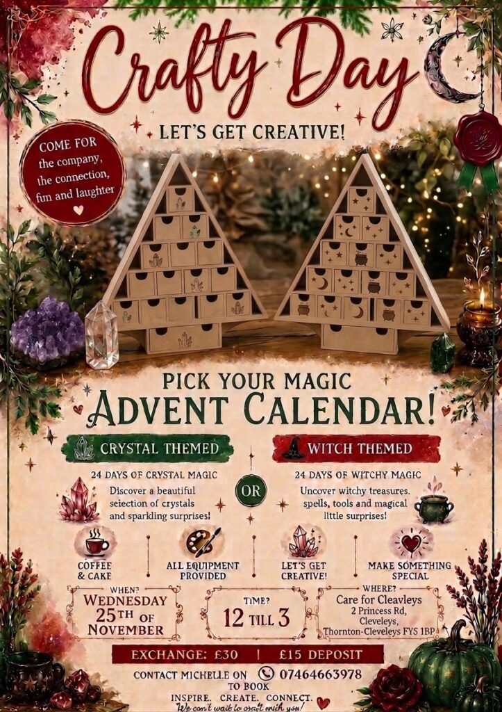 Come along to the Care for Cleveleys Shop for this fabulously festive Christmas Crafty Day!