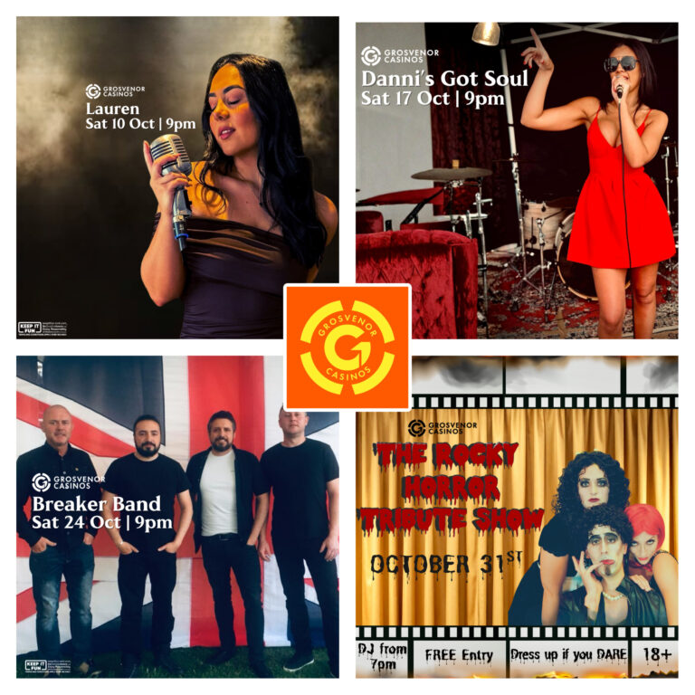 October entertainment at Grosvenor Casino