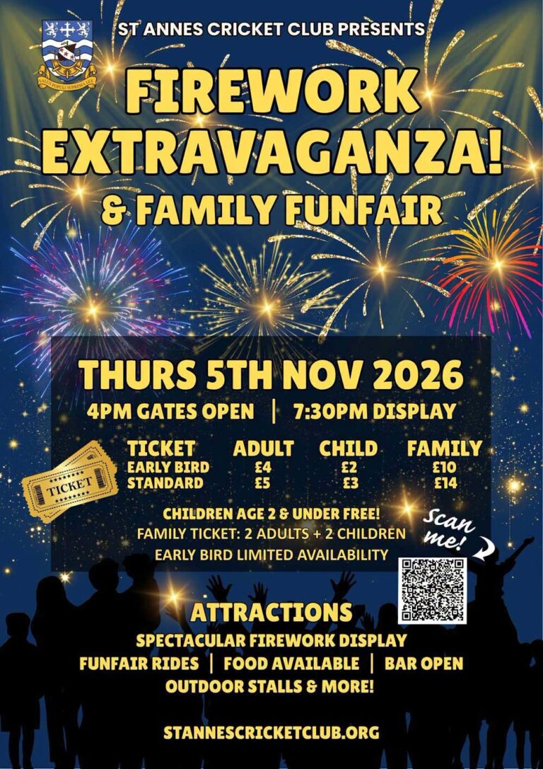 Fireworks at St Annes Cricket Club